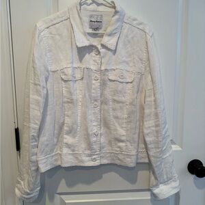 Tommy Bahama Classic White Jean Jacket